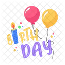 Birthday Celebration Birthday Balloons Party Balloons Icon