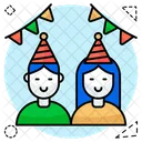 Birthday boy and girl  Icon