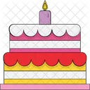 Cake Birthday Cake Cake With Candles Icon
