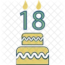 Birthday Cake Candles Party Icon