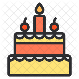 Birthday Cake Icon Of Colored Outline Style Available In Svg Png Eps Ai Icon Fonts