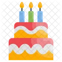 케이크 생일 양초 아이콘