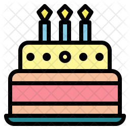 Download Free Birthday Cake Colored Outline Icon Available In Svg Png Eps Ai Icon Fonts