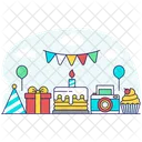 Birthday Cake Celebration Fun Icon