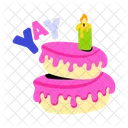 Birthday Cake Confectionary Item Party Cake 아이콘
