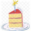 Birthday Cake Cut Cake Dessert Icon