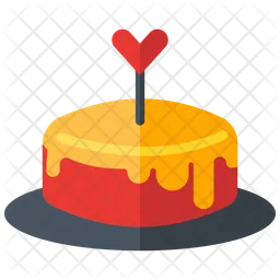 Birthday Cake Flat Icon  Icon