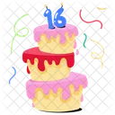 Party Cake Birthday Cake Dessert Icon