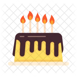 Birthday cake with candles  Icon