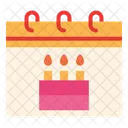 Birthday Calendar Design Icon