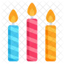 Candles Birthday Party Icon