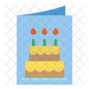 Birthday Card Cake Icon