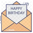 Birthday Card Invitation Celebration Icon
