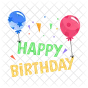 Birthday Celebration Birthday Decor Birthday Balloons Icon