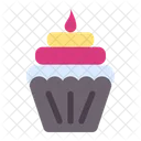Birthday Cupcake Celebration Dessert 아이콘