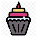 Birthday Cupcake Celebration Dessert 아이콘