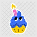 Birthday Cupcake Birthday Muffin Candle Cupcake 아이콘