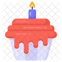 Candle Cupcake Birthday Cupcake Sweet Icon