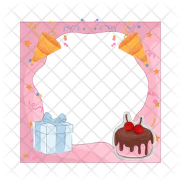 Birthday frame  Icon