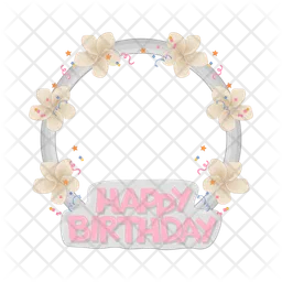 Birthday frame  Icon