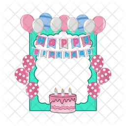 Birthday frame  Icon