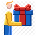Birthday Gift Box Heart Gift Box Ribboned Package Icon