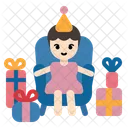 Birthday Girl Birthday Party Icon