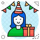 Birthday girl  Icon