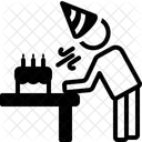 Birthday Anniversary Party Celebration Happy Cake Cutting Event Surprise Name Day Natal Day Blow Out Icon