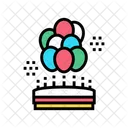 Birthday Balloons Decoration Icon