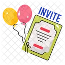 Invitation Decoration Birthday Icon