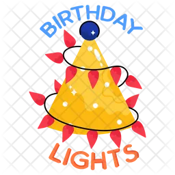 Birthday lights  Icon
