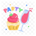 Birthday Party Party Food Refreshment Food Icon