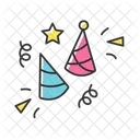 Birthday party hats  Icon