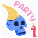 Birthday Skull Cranium Birthday Party Icon