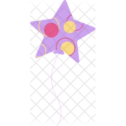 Birthday Star Balloon  Icon