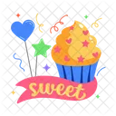 Birthday Sweet Birthday Dessert Birthday Cupcake 아이콘