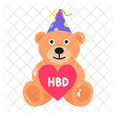 Birthday Teddy  Icon