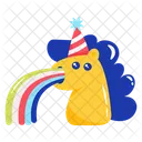 ピンク、背景、虹 アイコン
