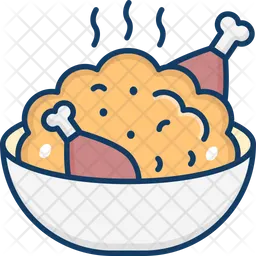 Biryani Icon - Download in Colored Outline Style Biryani Icon - Download in Colored Outline Style