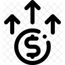 Oben Geld Munze Symbol