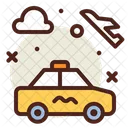 Zum Flugzeug Flughafentaxi Icon