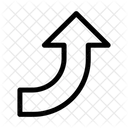Nach Oben Pfeil Richtung Symbol