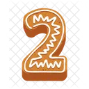 2 Biscoitos De Numero Biscoitos Biscoito Icon