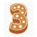 Biscoitos De 3 Numeros Biscoitos Biscoito Icon