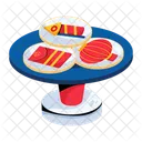 Biscoitos De Ano Novo Bandeja De Biscoitos Bandeja De Sobremesa Icon