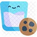 Biscuits Et Lait Kawaii Noel Icon