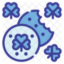Biscuits Cookies Clover Leaf Icono