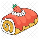 Biskuitrolle Dessert Suss Icon