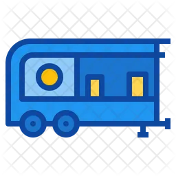 Bistro-Shop-Wohnwagen-Anhänger-Street-Food-Truck  Symbol